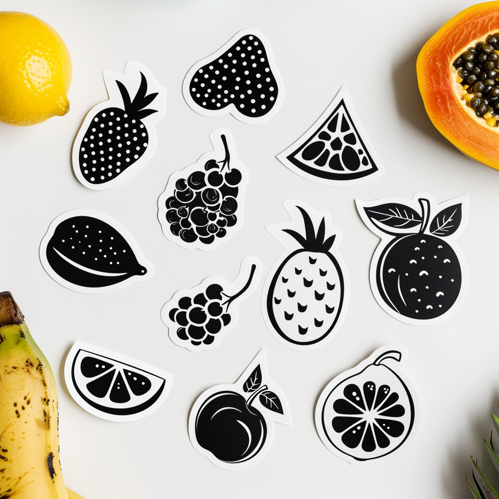 Fruit Sticker Flat Simple Design