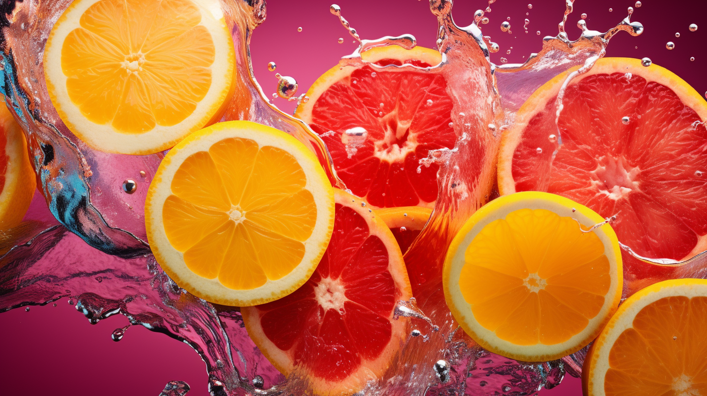 Colorful fruit punch on a background