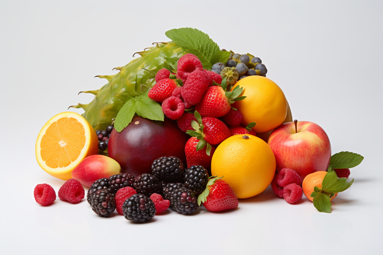 Fresh and Colorful Fruits on Corner