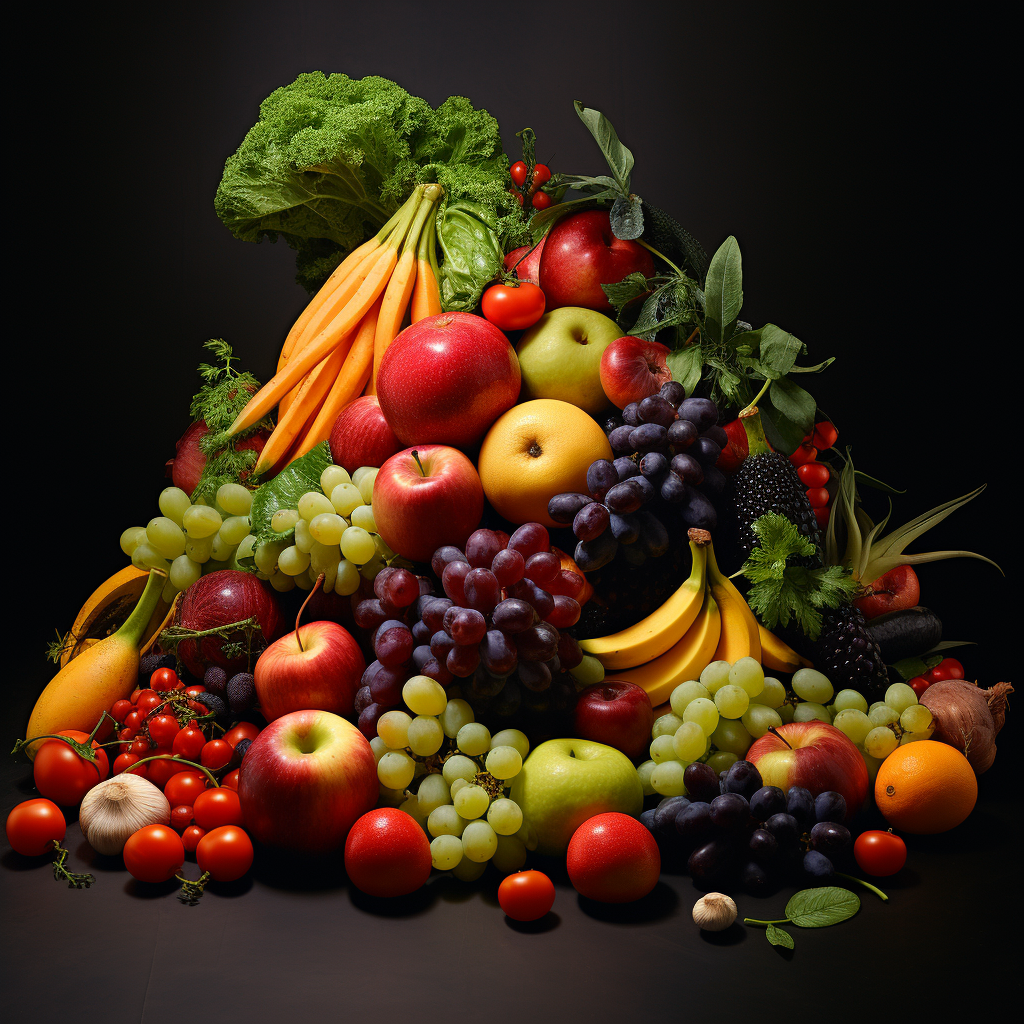 Assortment of Fresh Fruits and Vegetables