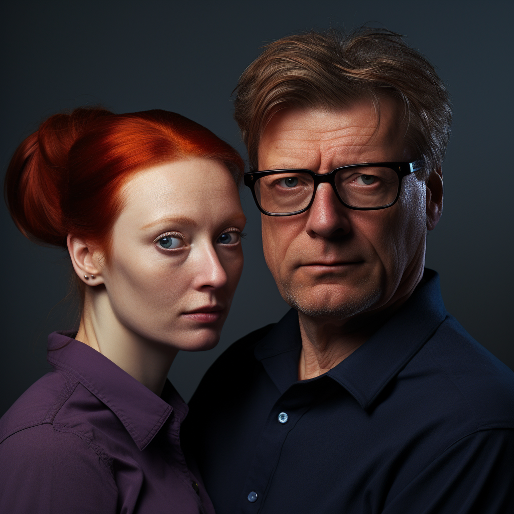 Stunning Fry and Leela Hyperrealism Artwork