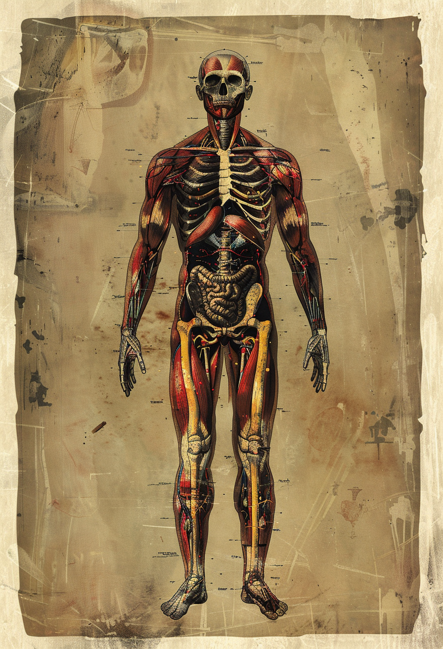 Full Body Anatomical Illustration AR 40 59 V 6 0