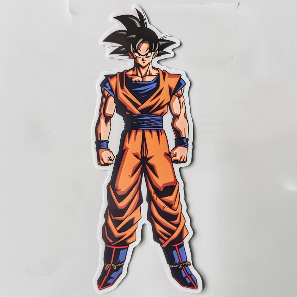 Goku sticker on white background