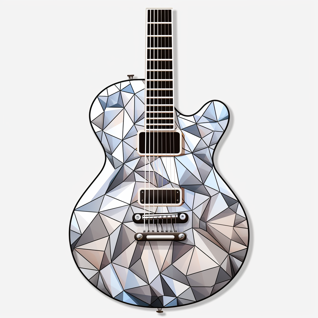 Detailed full body rock guitar