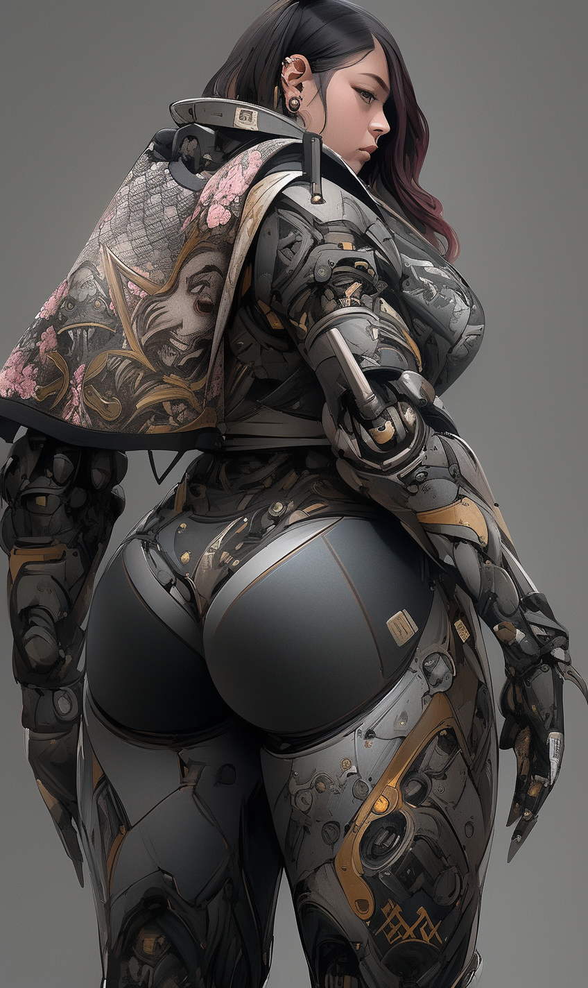 Tattooed Full-Fat Woman with Mecha