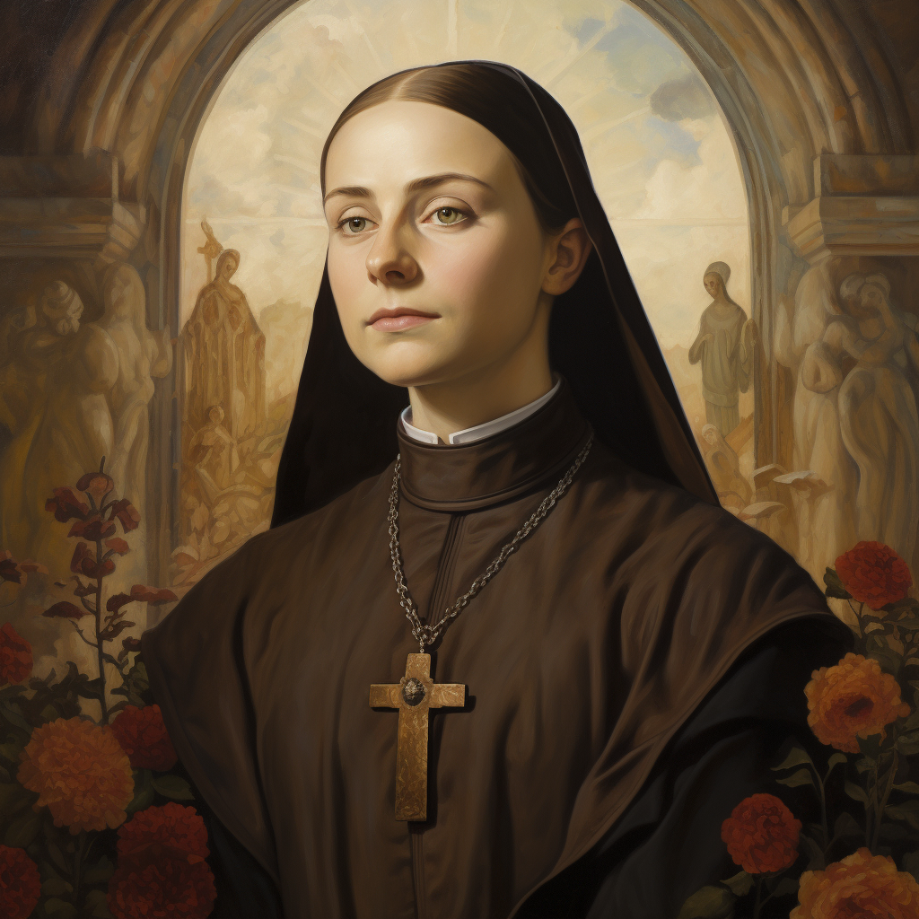 Saint Thérèse of Lisieux in her full habit