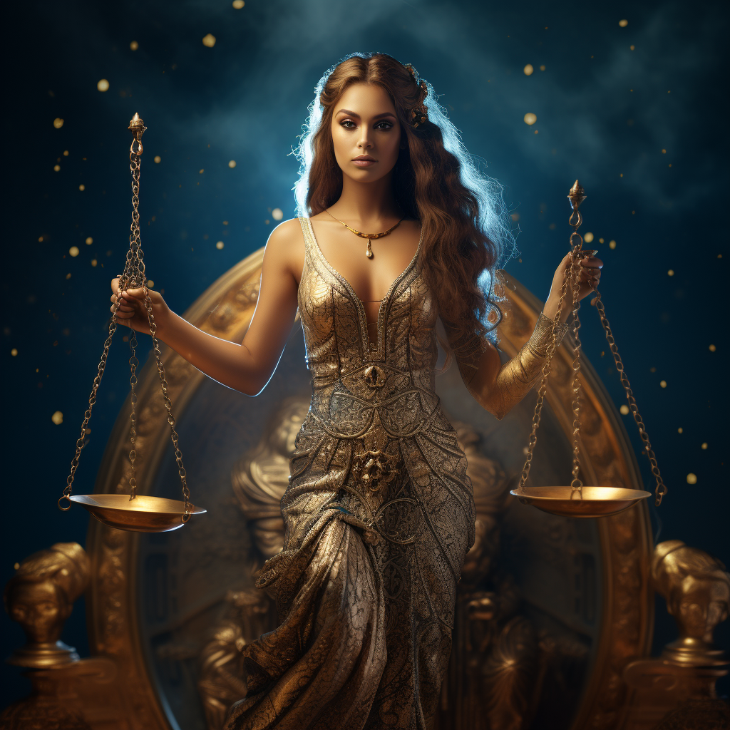 Full Moon in Libra - Golden Goddess with Scales