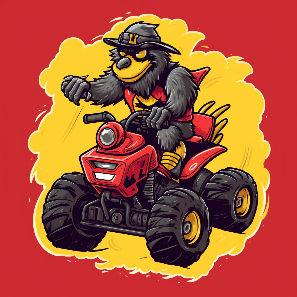 KC Wolf Riding ATV through Black Birds