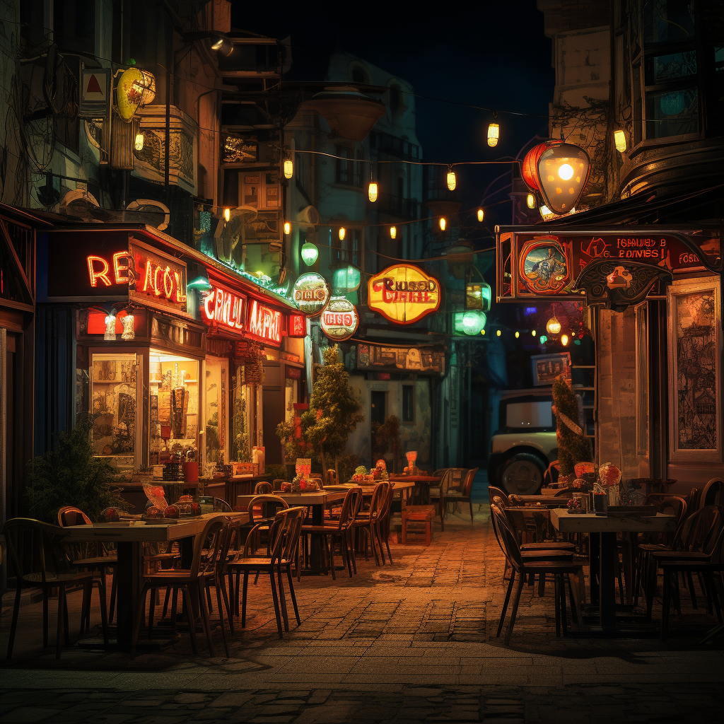 Image of a Fun Cool Street Restaurant