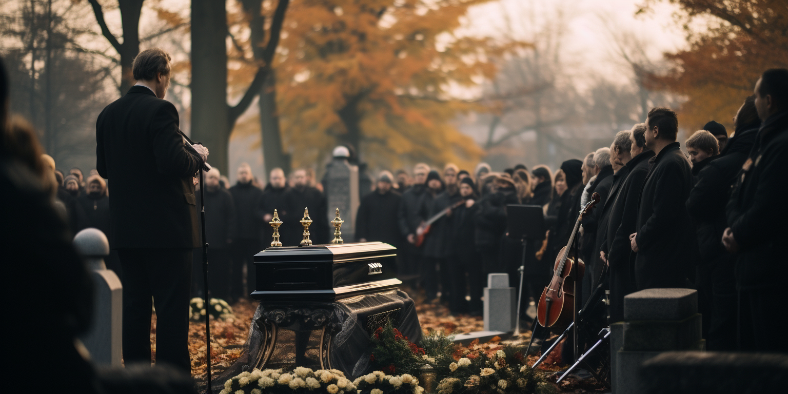 Band performing at a funeral