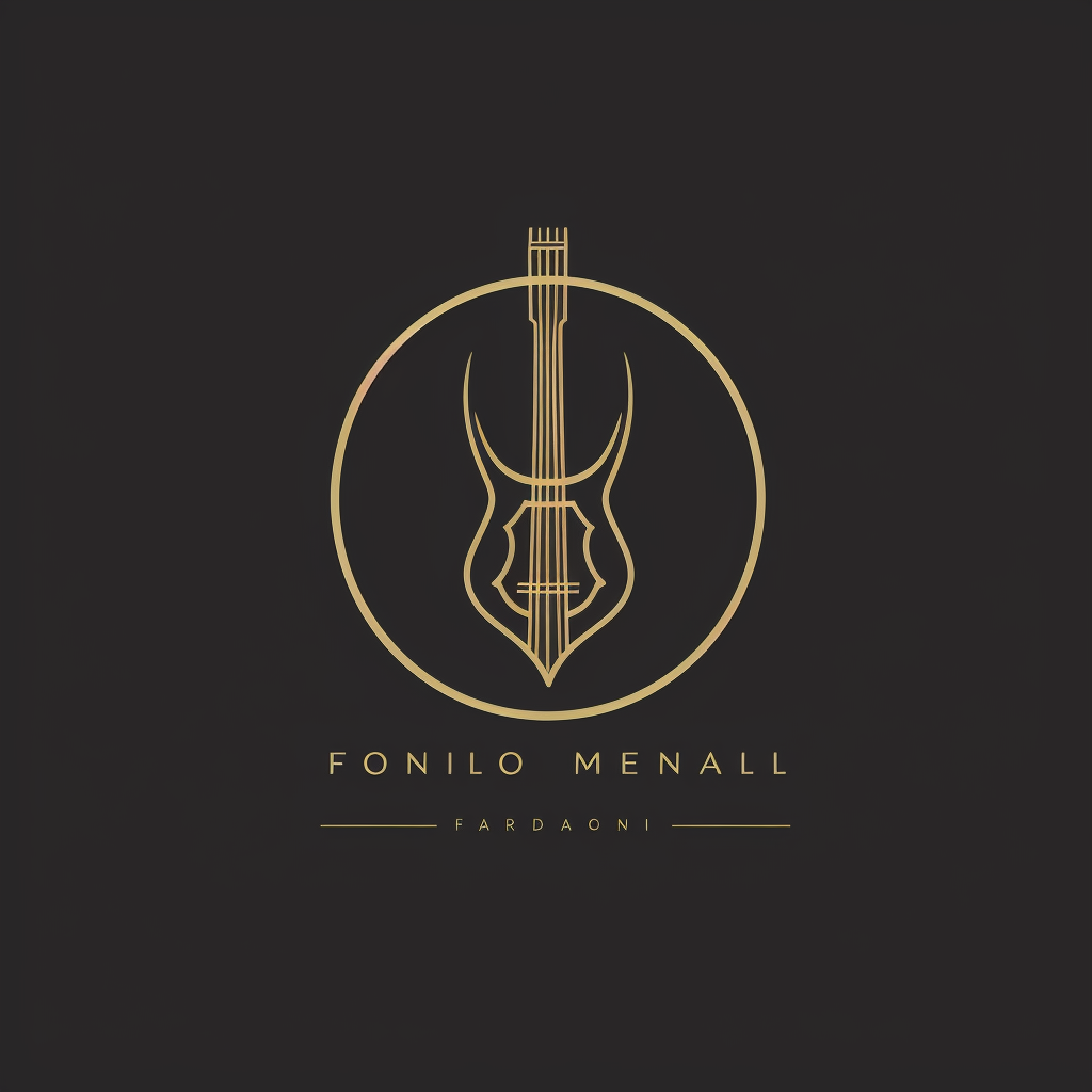 Minimalistic funeral music logo design