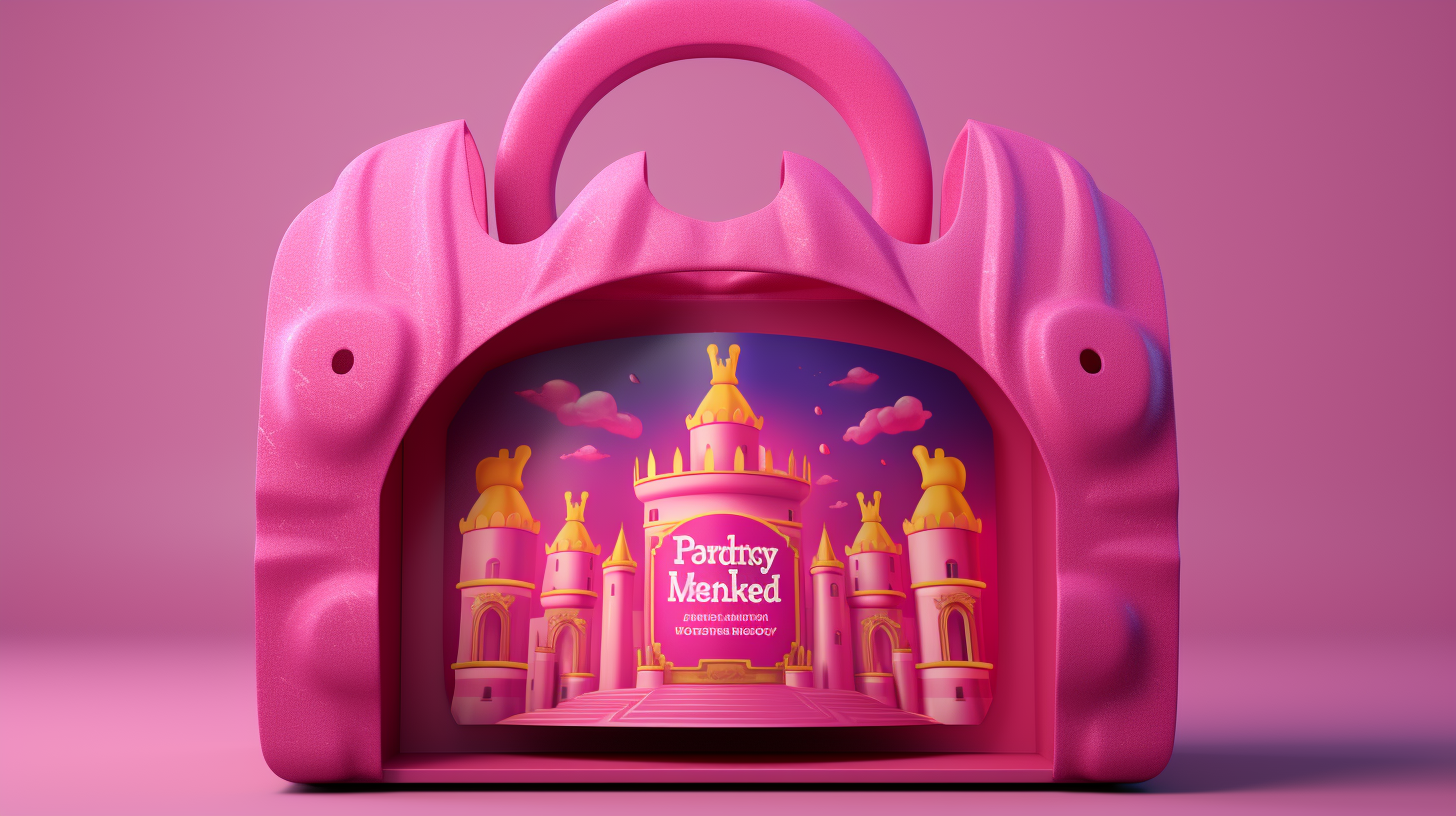 Funky pink happy meal inflatable box