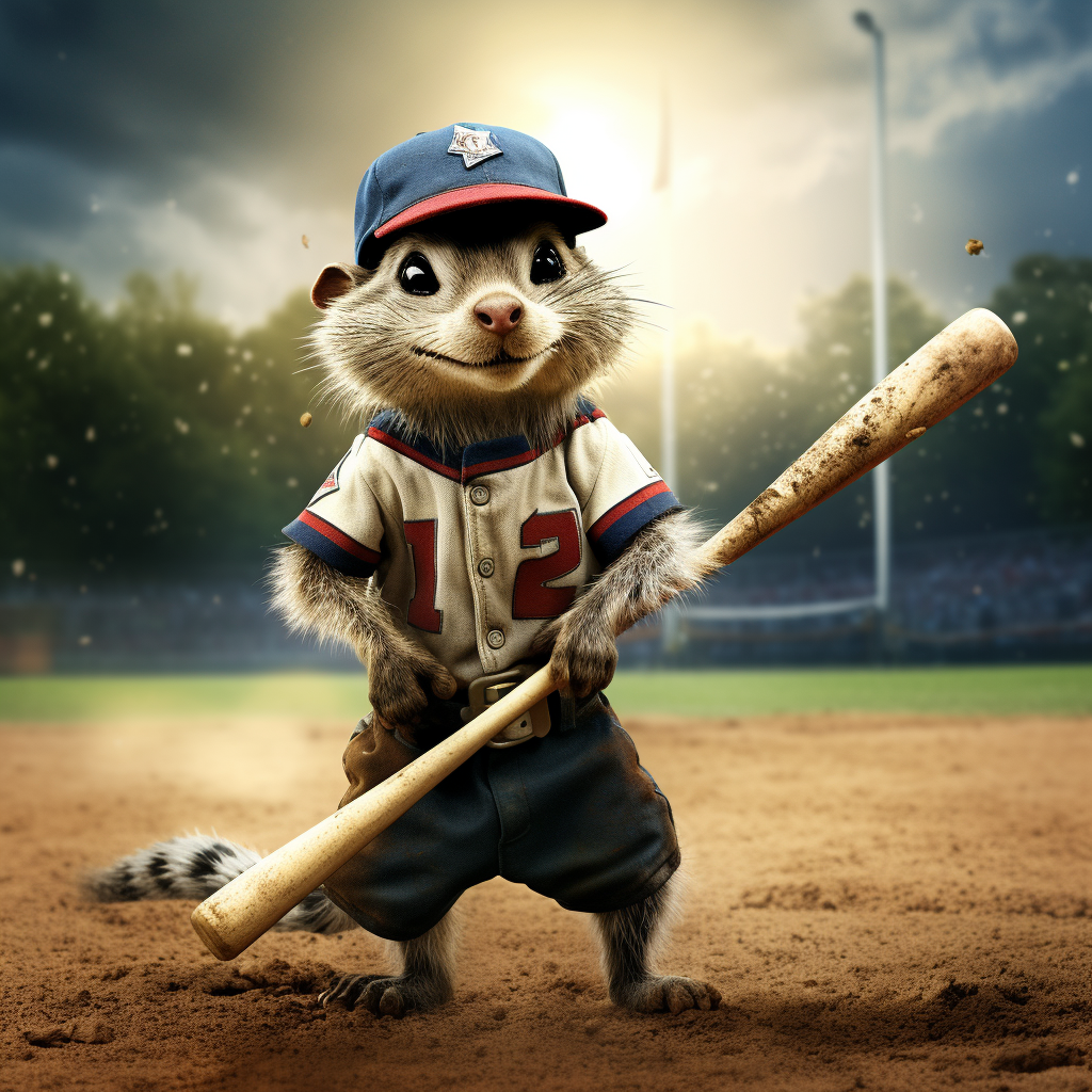 Funny Animals Baseball Characters