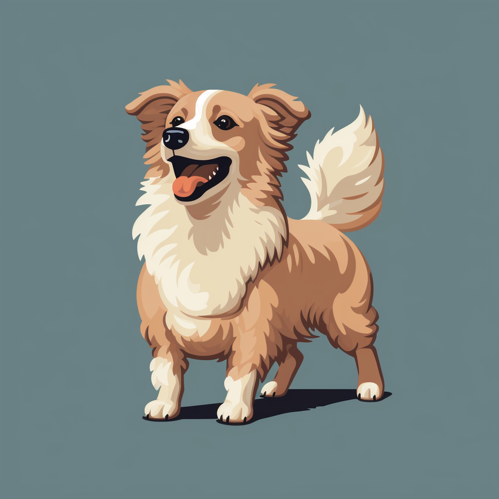 Cute dog in pixel art style