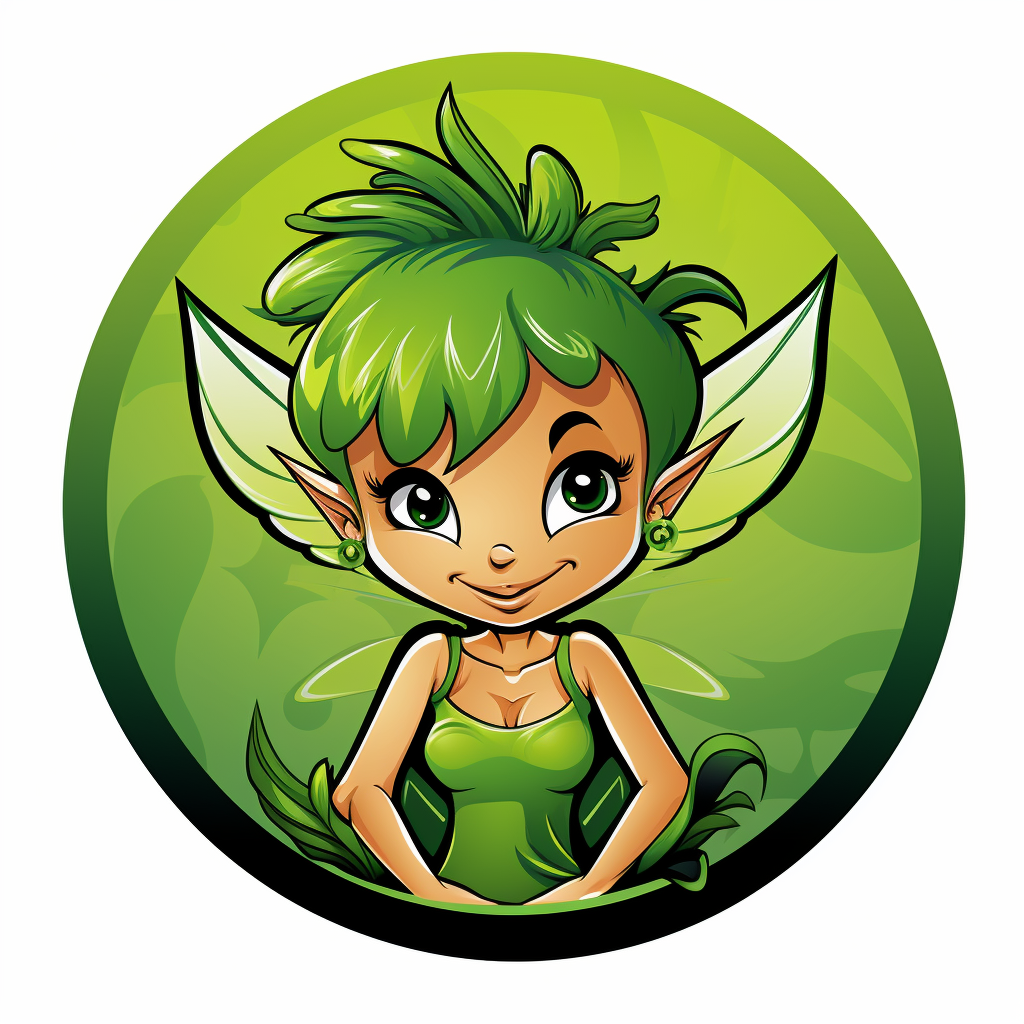 Funny green pixie fairy tshirt design