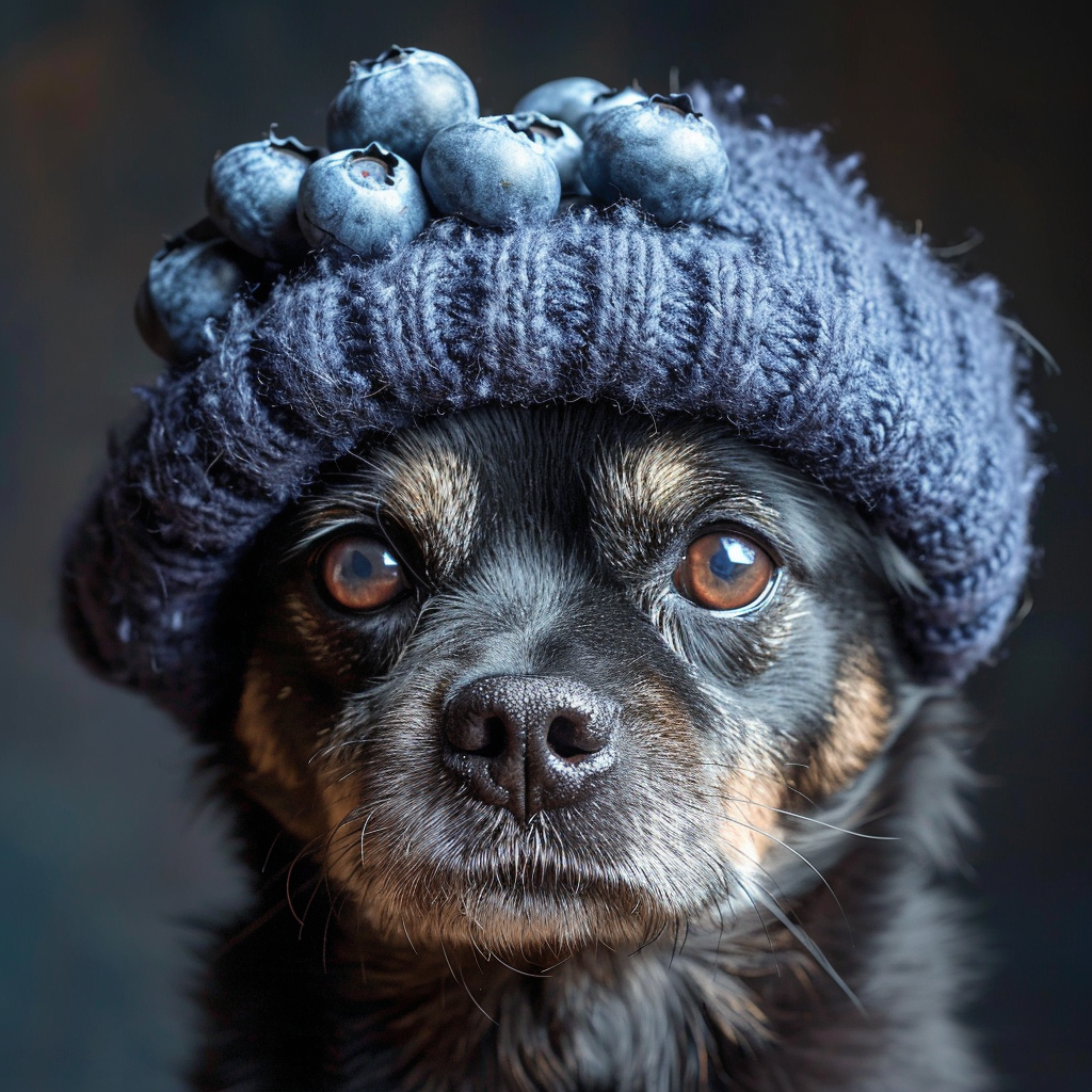 Funny dog resembling a blueberry muffin