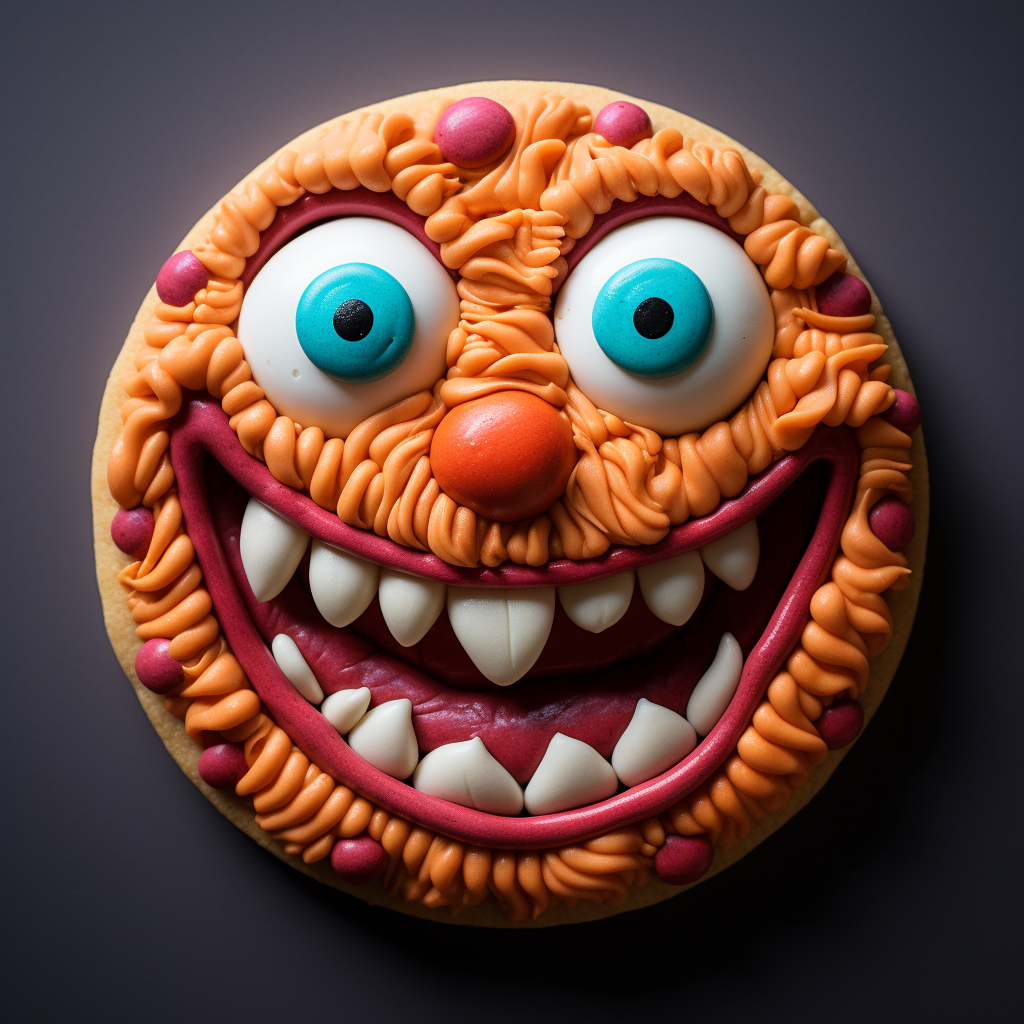 Funny monster cookie image