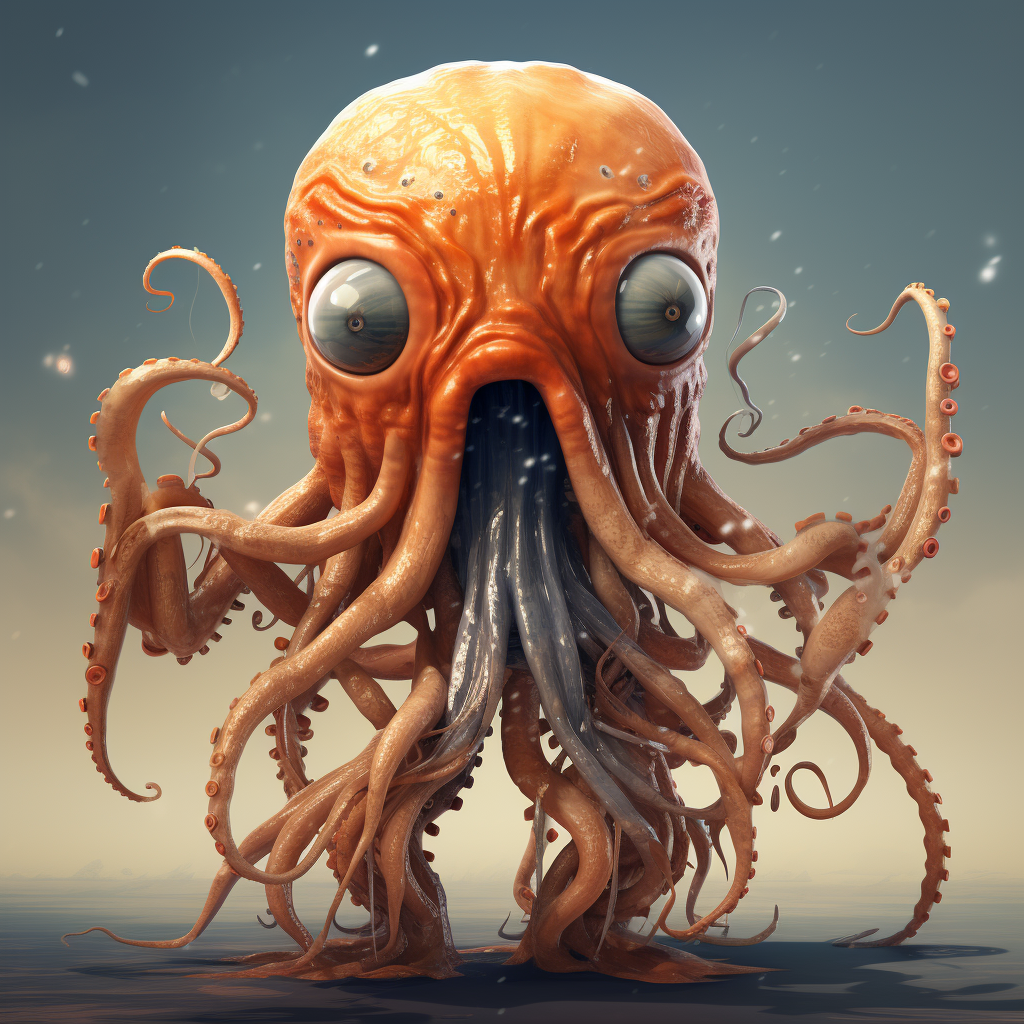 Funny monster with tentacles