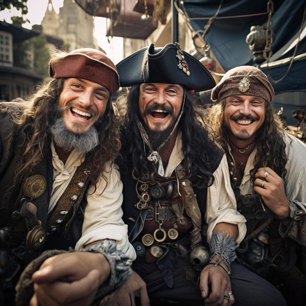 Image of Funny Pirates Talking Loudly