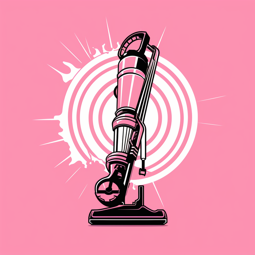 Funny standing vacuum cleaner logo design