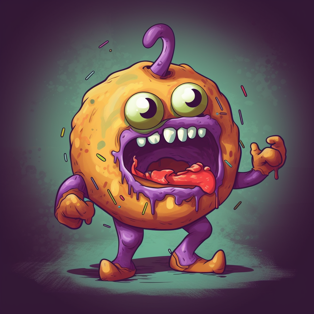 Funny sweet donut monster image