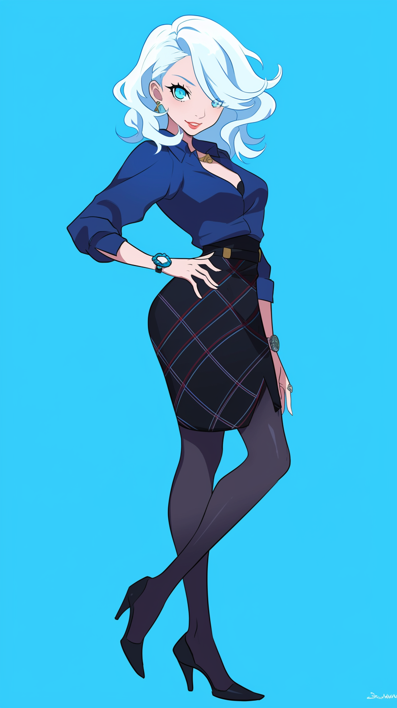 Furina in Persona 5 Art Style