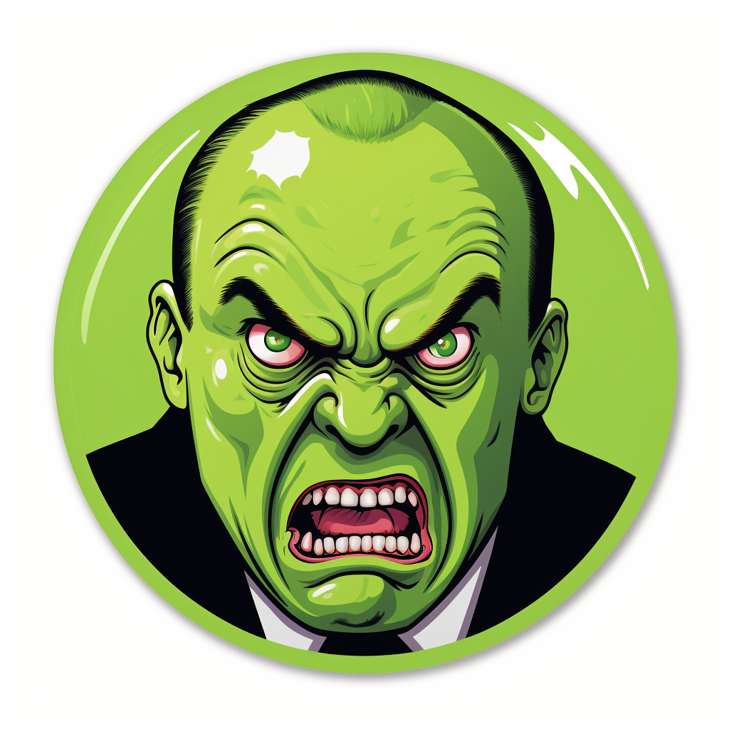 Angry Mr. Yuk sticker