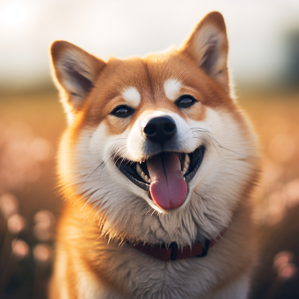 Adorable Shiba Inu with a smile