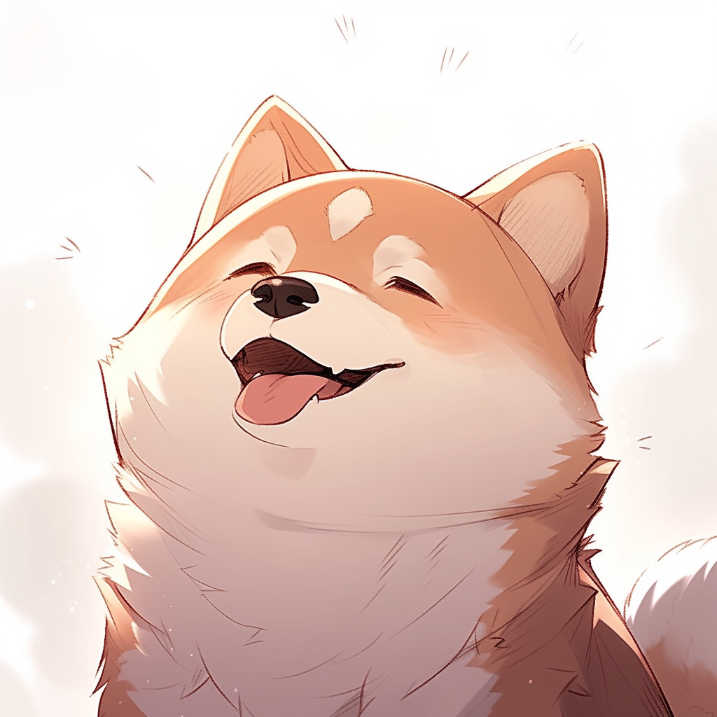 Friendly Shiba Inu with a big smile