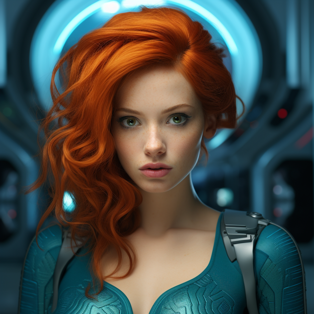 Hyperrealistic Futurama Leela in 4K Quality