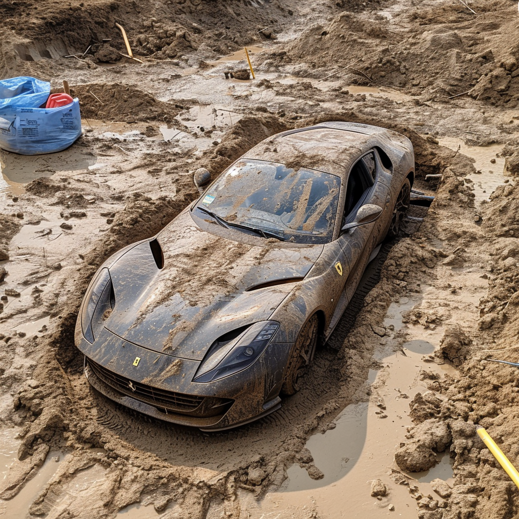 Future archeology Ferrari 812 dig