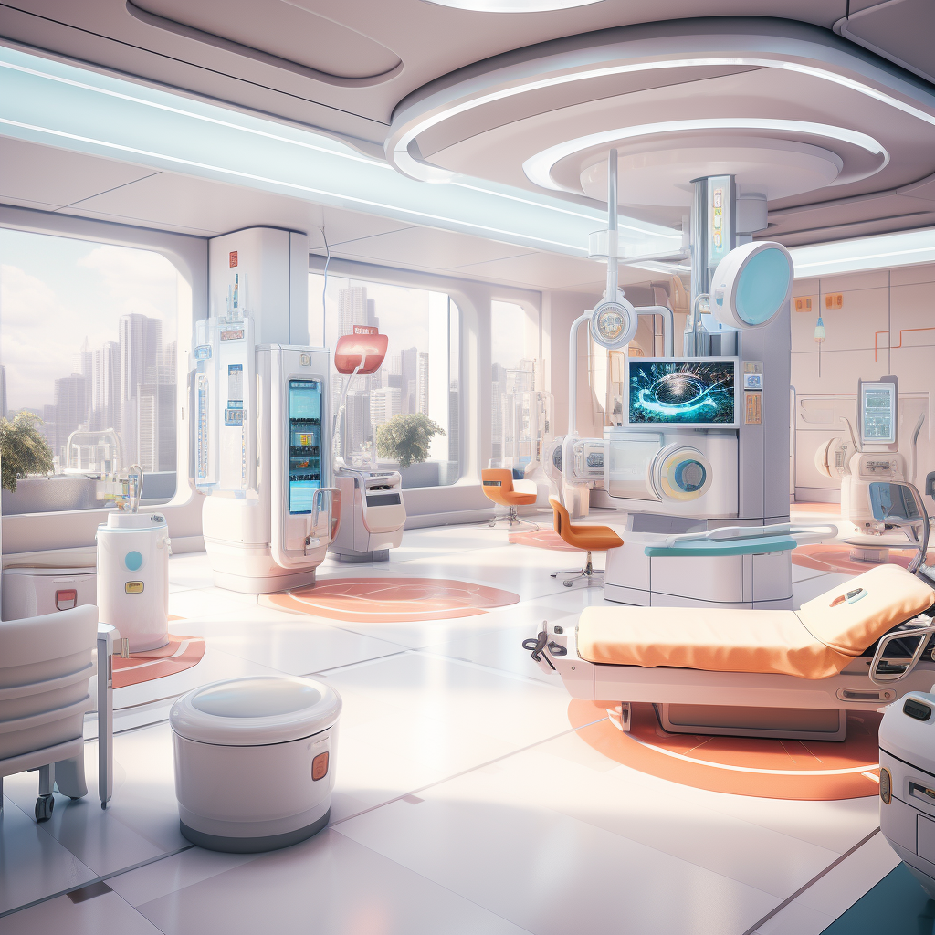 Futuristic healthcare environment concept