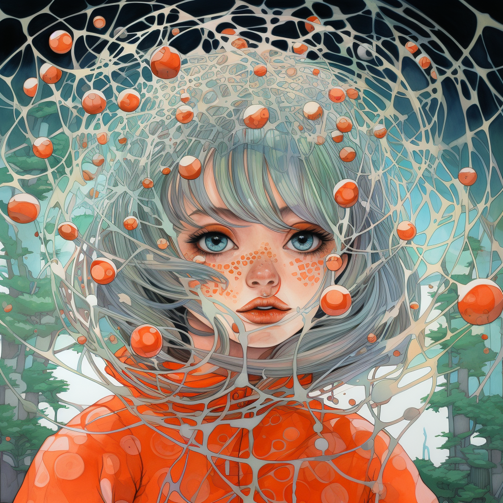 Shintaro Kago's Futuristic Forest Bubble Web