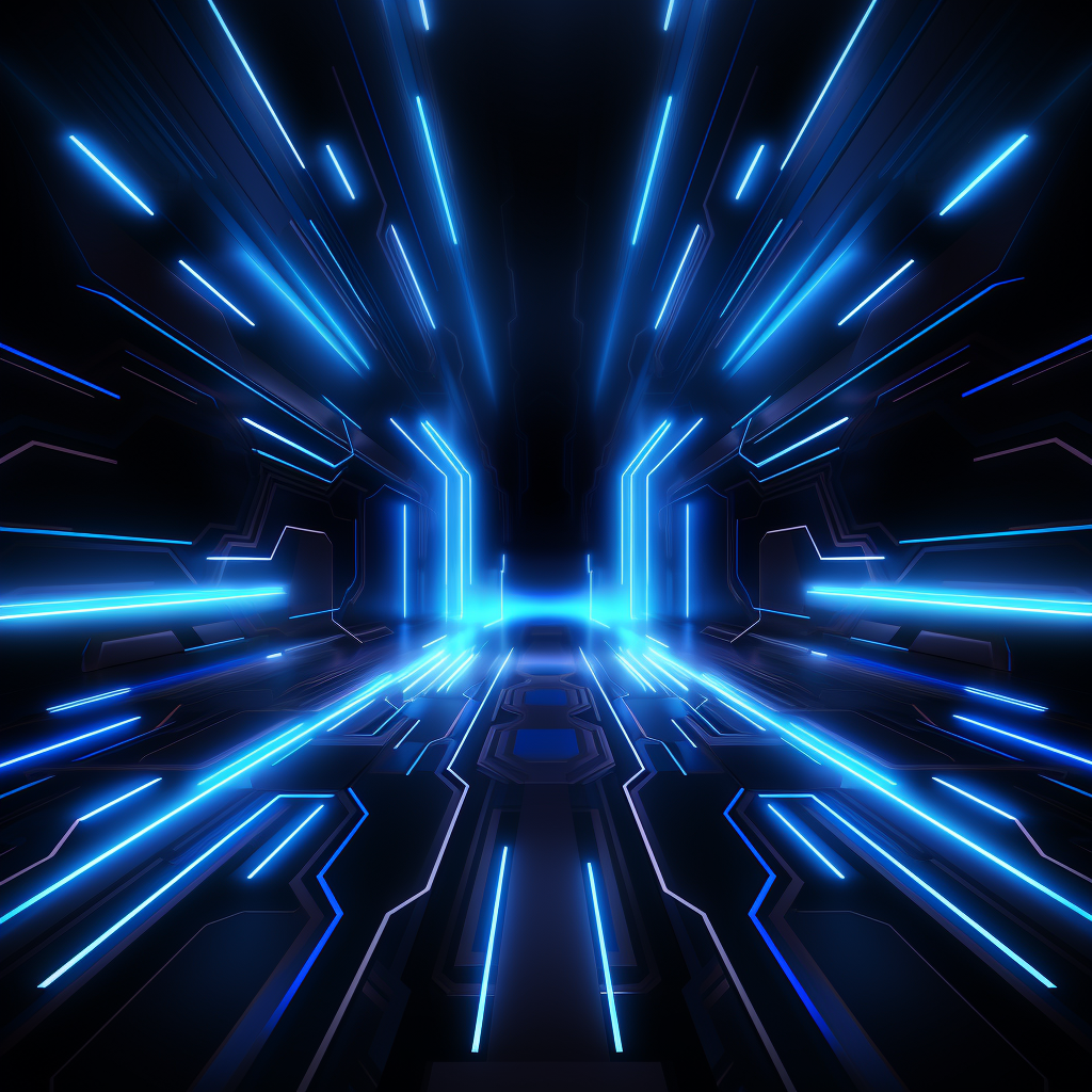 High-Tech Futuristic Blue Black Background