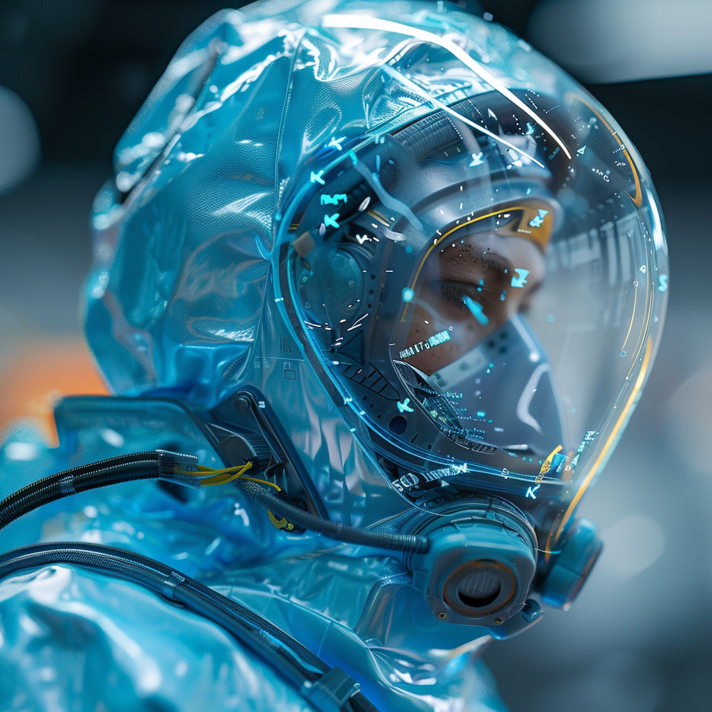 Blue Hazmat Suit Technology