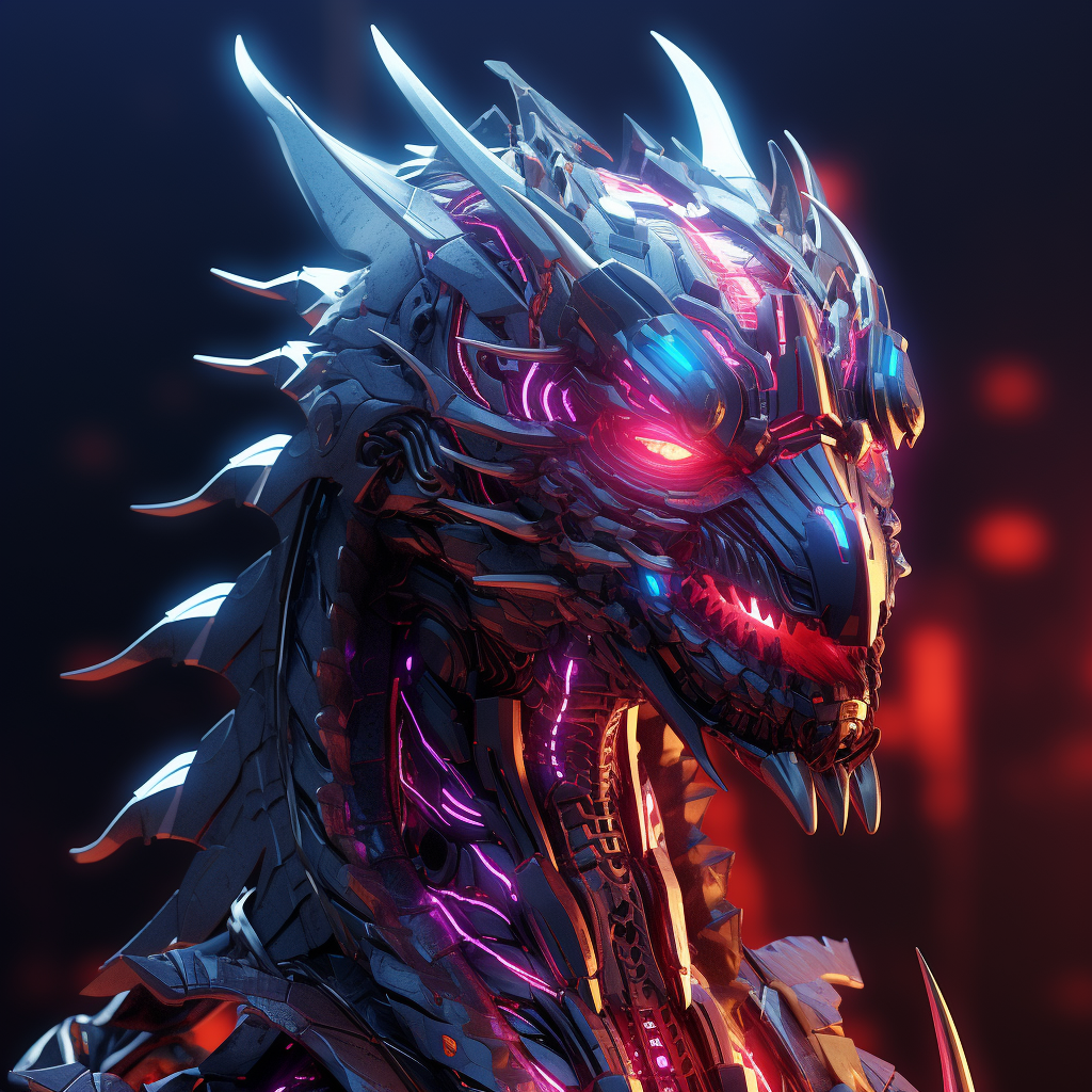 Cyberpunk Chinese Dragon Design