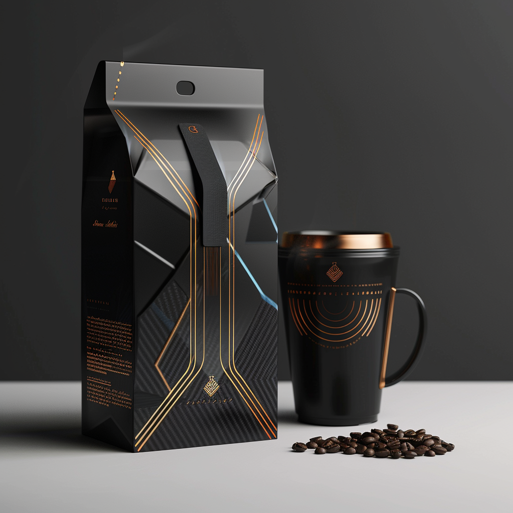 futuristic coffee packaging design