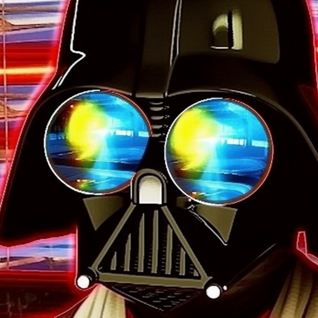 Detailed Darth Vader with Neon Vision Goggles