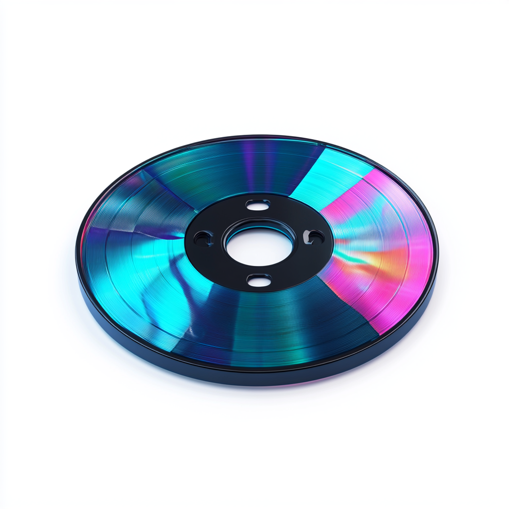 Blue Gradient Futuristic Disc Folder