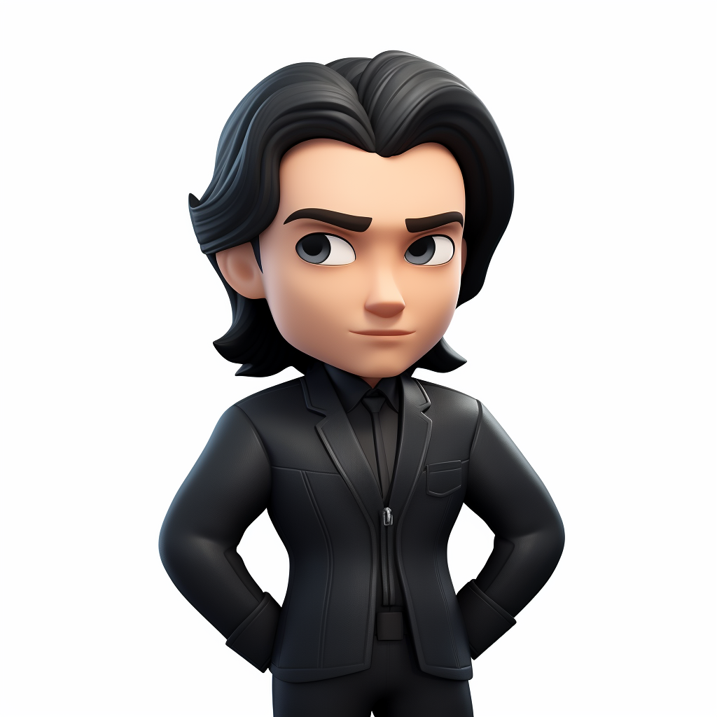 Stylish full figure man with dark hair