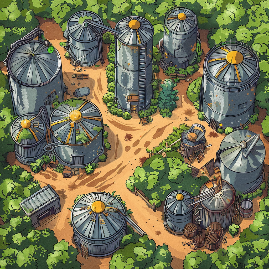 futuristic farming silos barn