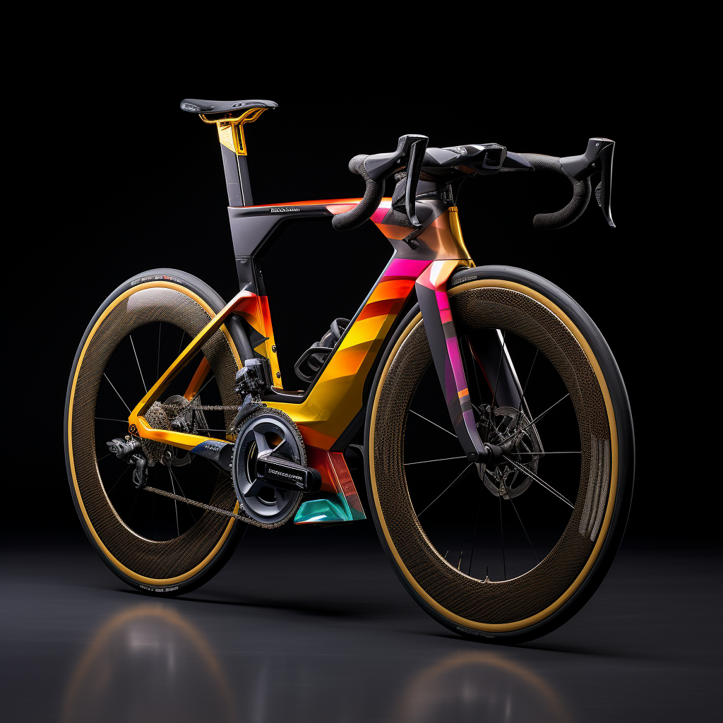 Futuristic Graphene Road Bike with Colorful Details