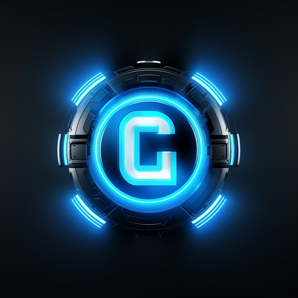 Futuristic high tech logo with a G