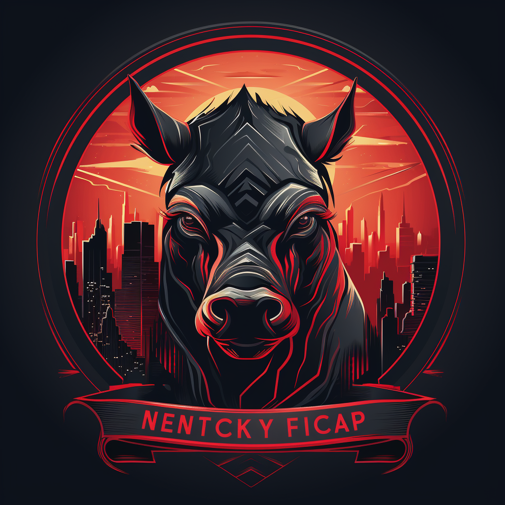 Futuristic horse and boar logo