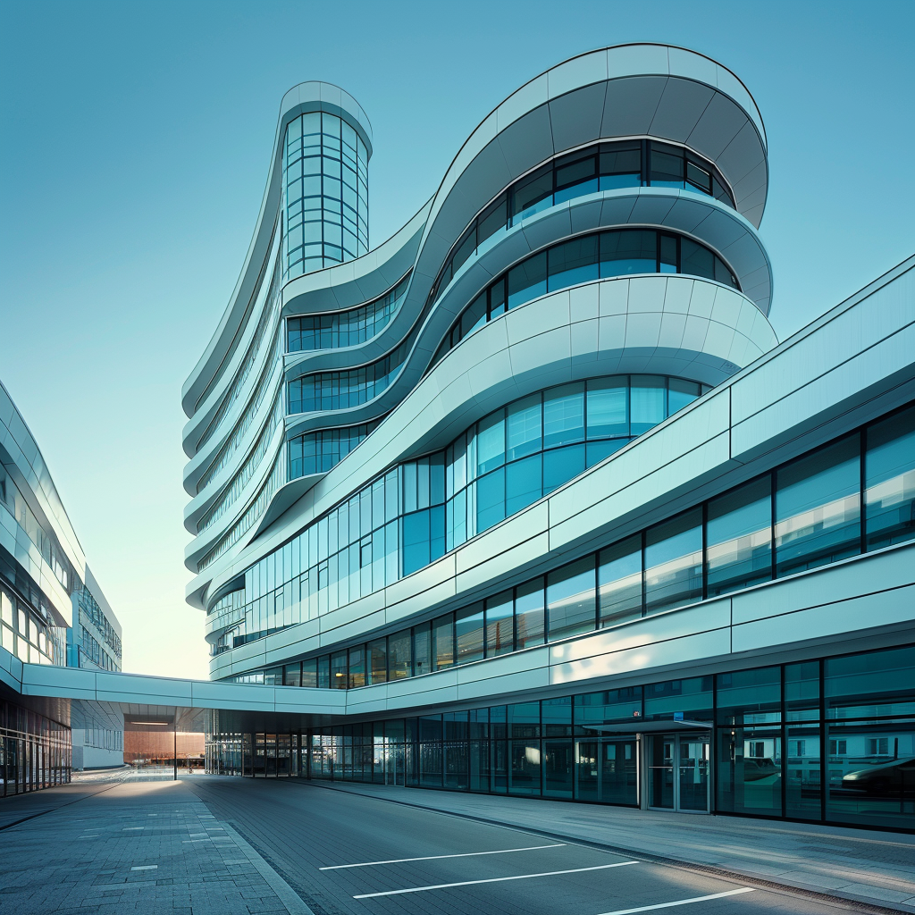 Big Futuristic Hospital in Berlin