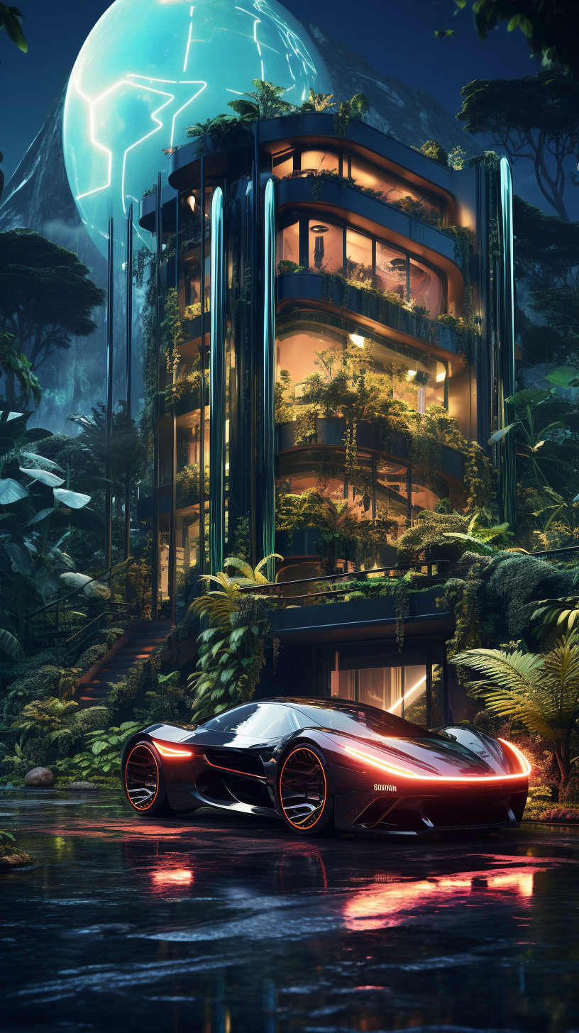 Futuristic Jungle House Image