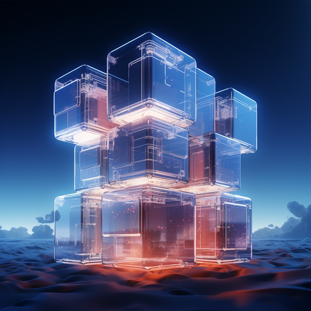 Futuristic HVAC Cubes Stacked Design