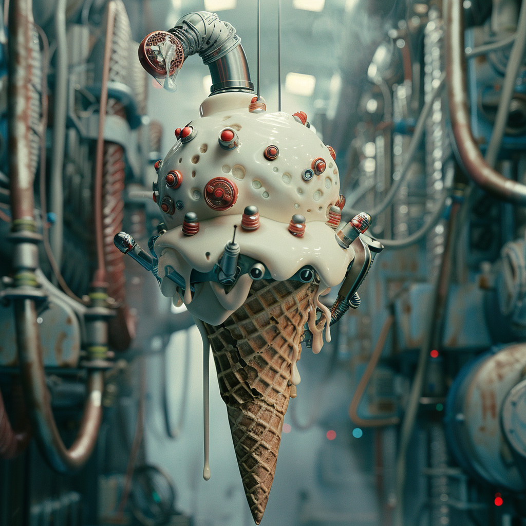 futuristic ice cream movie scene