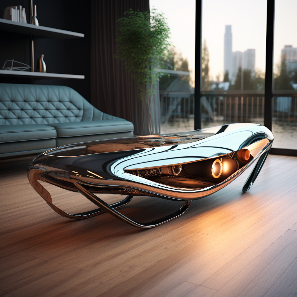 Stylish and futuristic coffee table