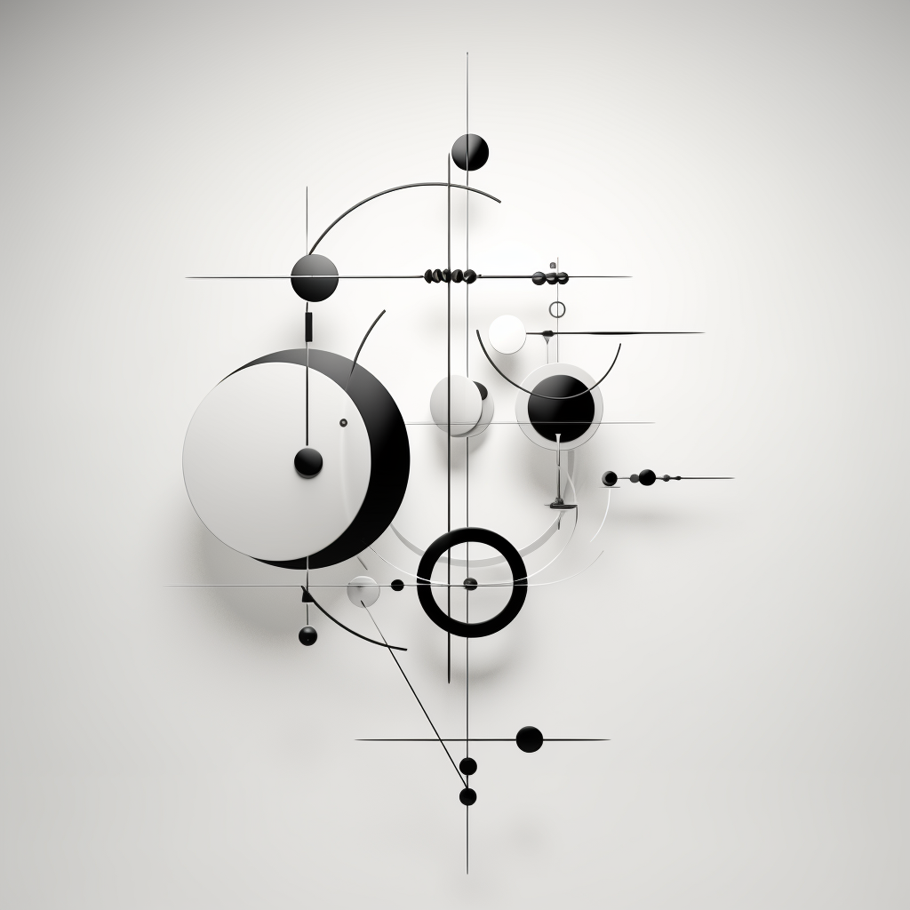 Futuristic Kinetic Art in Black & White